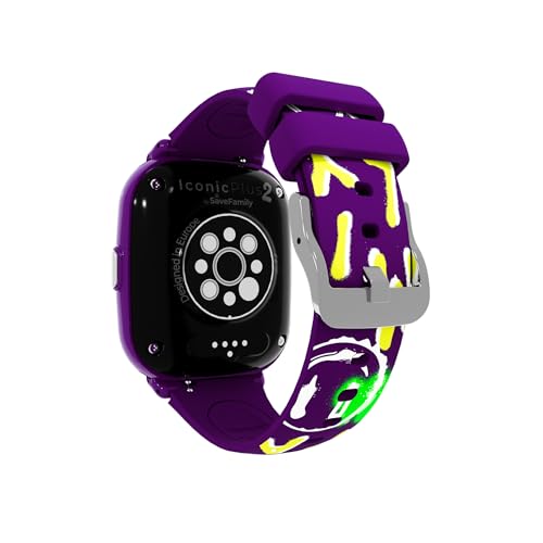 SaveFamily Iconic Plus 2 | Reloj Inteligente Niño con Localizador GPS, Llamada, Vídeo, IA, Botón SOS, Whatsapp, Spotify, Medidor de Temperatura | SIM Incluida - Modelo Graffiti