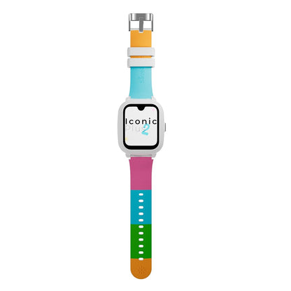 SaveFamily Iconic Plus 2 | Reloj Inteligente Niño con Localizador GPS, Llamada, Vídeo, IA, Botón SOS, Whatsapp, Spotify, Medidor de Temperatura | SIM Incluida - Modelo Pop