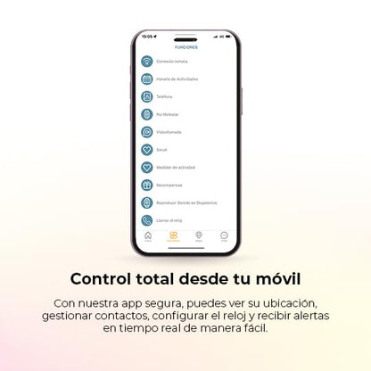 SaveFamily SaveWatch Plus 2 | Reloj Inteligente Niño con Localizador GPS, Llamada, Vídeo, Whatsapp, Spotify, App Store | SIM Incluida - Esfera Blanca y Correa de Tela Ocean