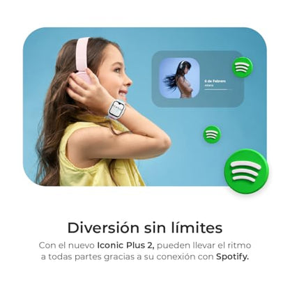 SaveFamily Iconic Plus 2 | Reloj Inteligente Niño con Localizador GPS, Llamada, Vídeo, IA, Botón SOS, Whatsapp, Spotify, Medidor de Temperatura | SIM Incluida - Modelo Graffiti