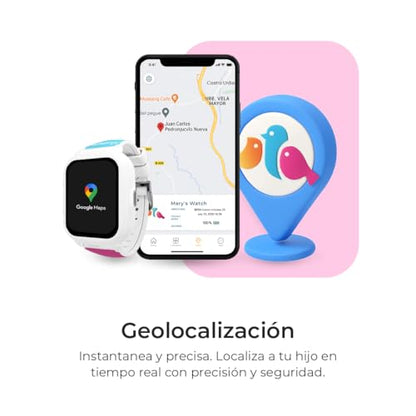 SaveFamily Iconic Plus 2 | Reloj Inteligente Niño con Localizador GPS, Llamada, Vídeo, IA, Botón SOS, Whatsapp, Spotify, Medidor de Temperatura | SIM Incluida - Modelo Graffiti